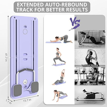 Portable Pilates board with adjustable resistance bands