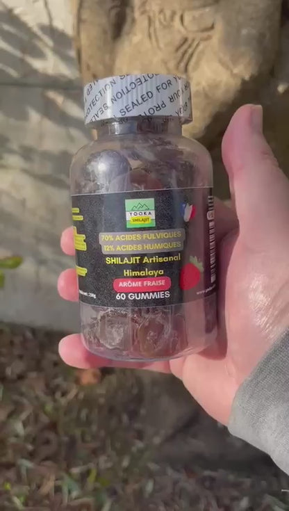 GUMMIES DE SHILAJIT NATUREL - X60 GOÛT FRAISE